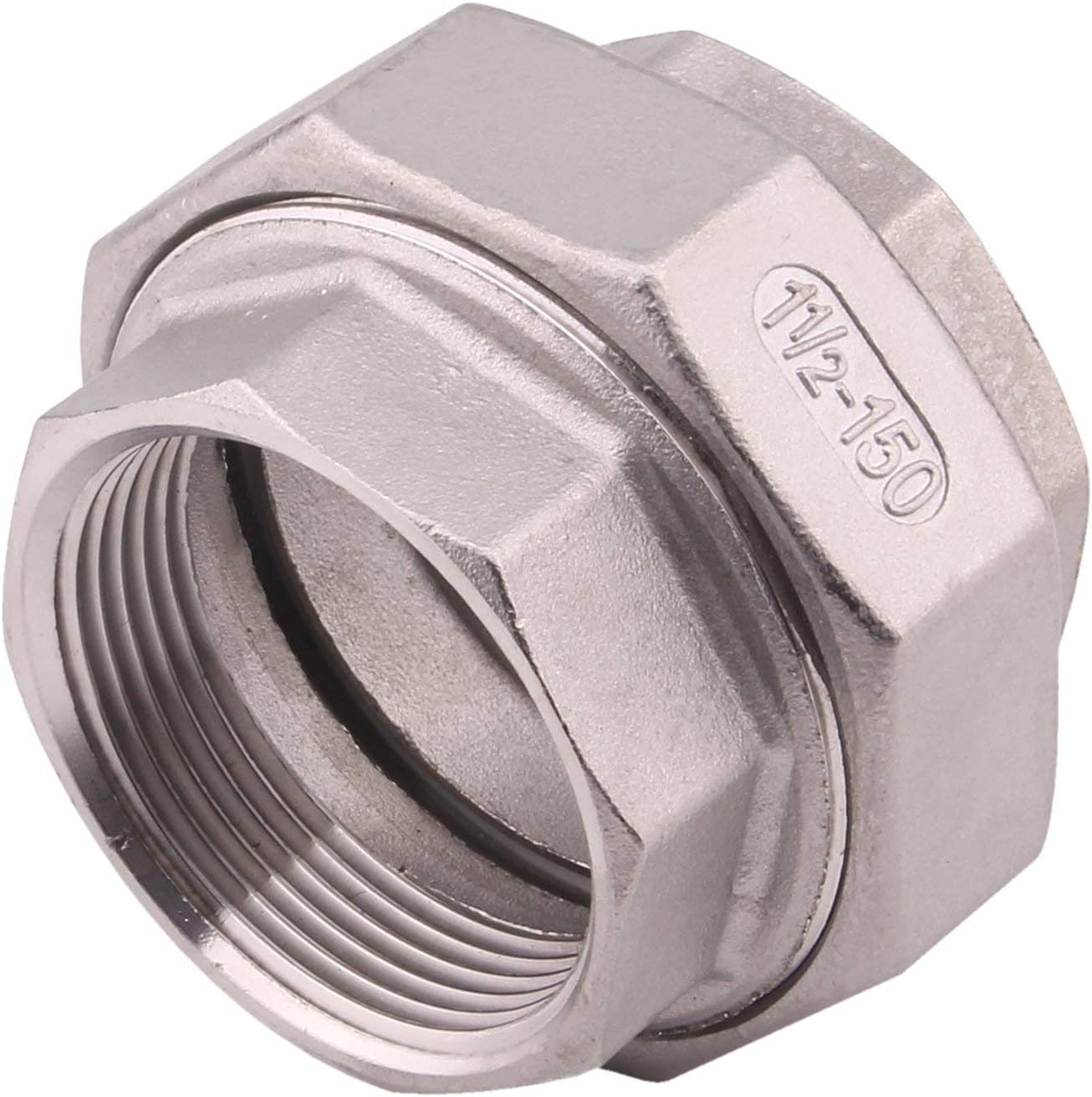 Cast Pipe Fittings Union - 1 1/2in NPT Female Stainless Steel