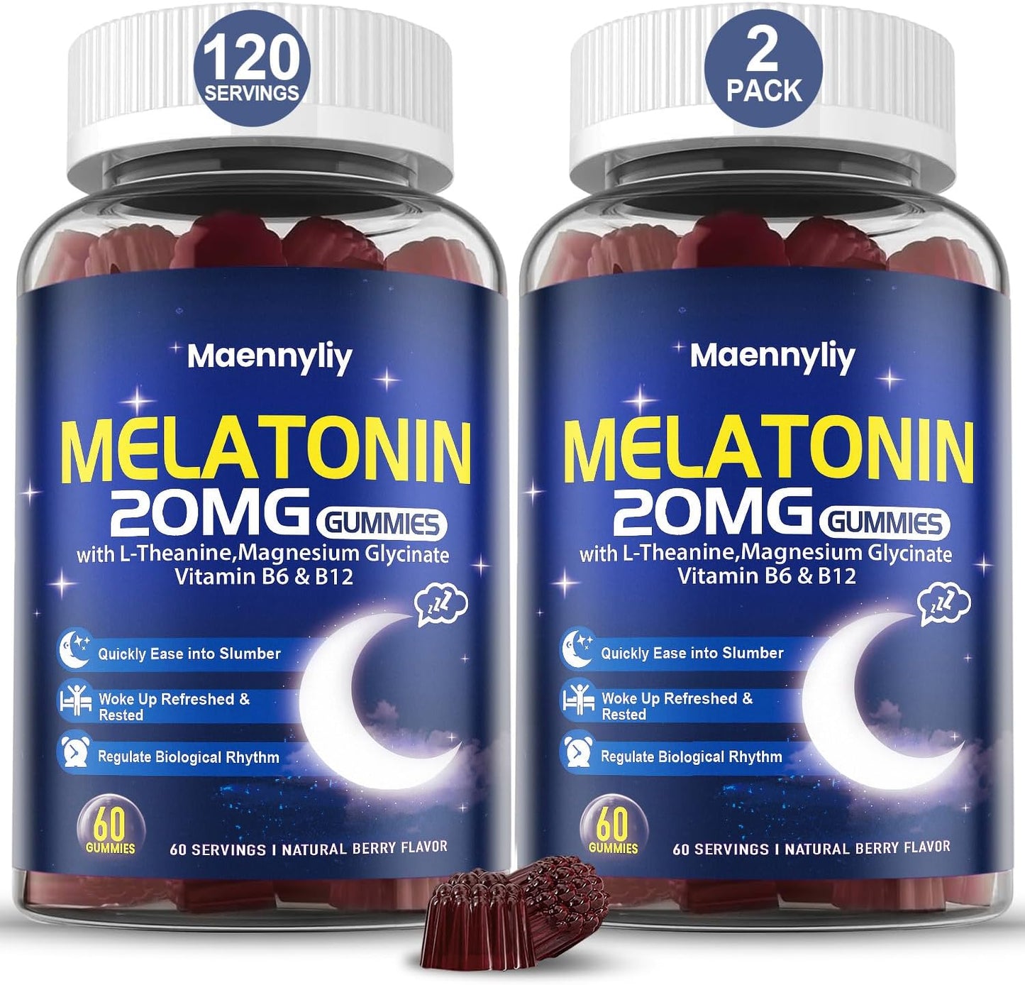 Melatonin 20mg Gummies for Adults - Sugar Free Extra Strength
