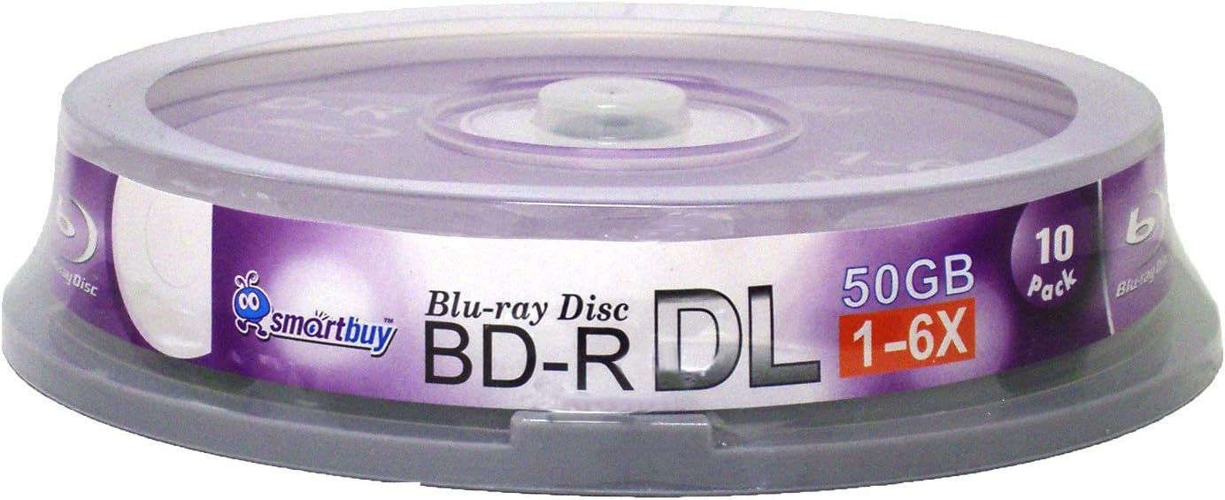 Smart Buy 40 Pack BD-R DL 50GB Blu-ray Discs for High Quality Storage