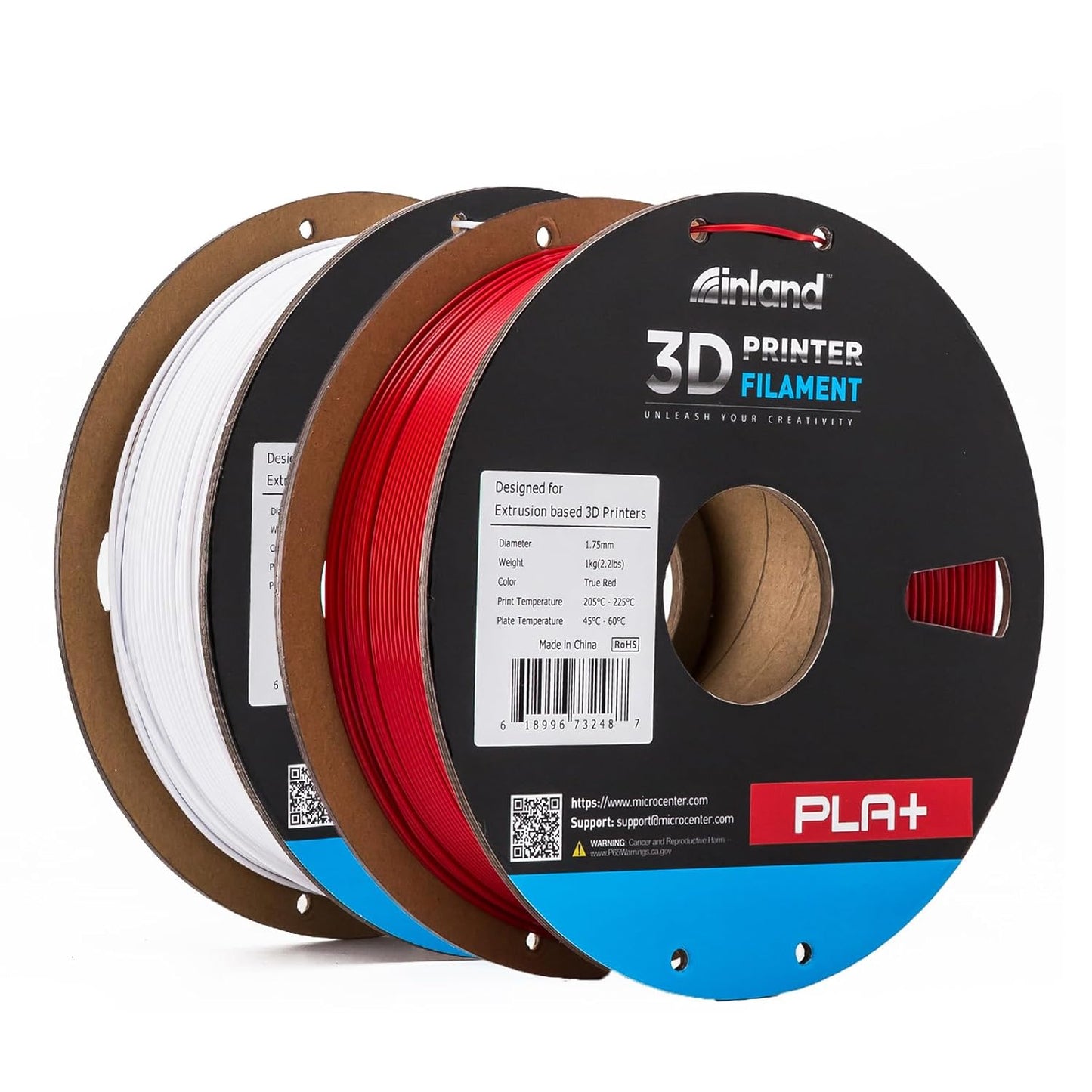 Inland Micro Center PLA+ 3D Printing Filament for Quality Prints