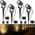 Low Voltage Landscape Spotlights 3W LED Warm White - 4 Pack