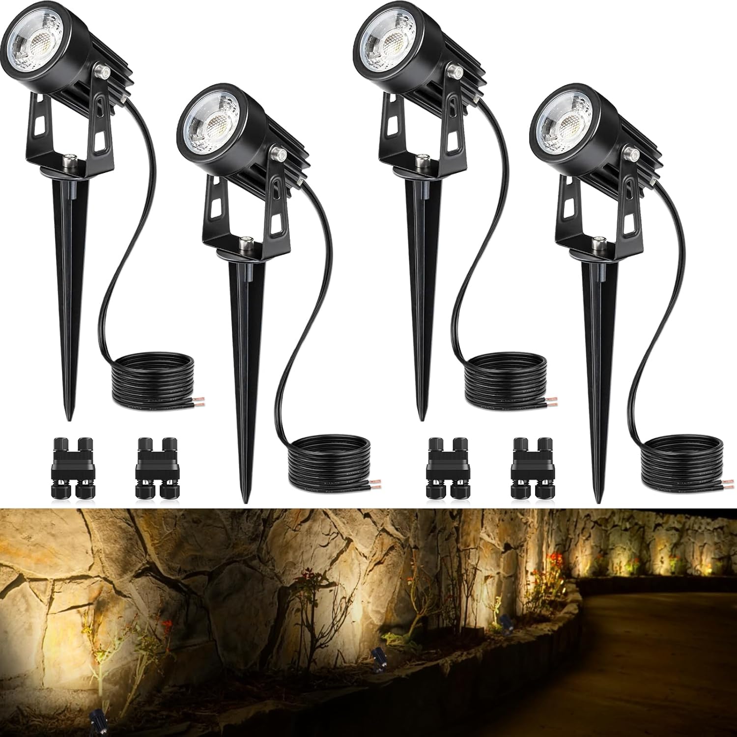 SUNVIE 3W Low Voltage Landscape Lighting for Outdoor Spaces