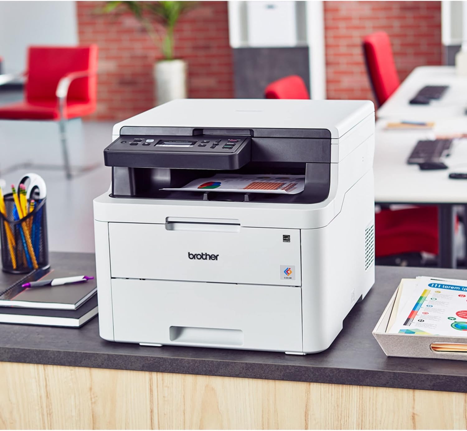 Vibrant Wireless Printing: Brother Color Laser Printer