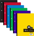 BAZIC Wide Ruled 1-Subject Notebooks 6-Pack - Color-Coded Note Taking