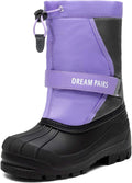 Kids Mid Calf Water-Resistant Snow Boots for Toddlers & Kids - Warm