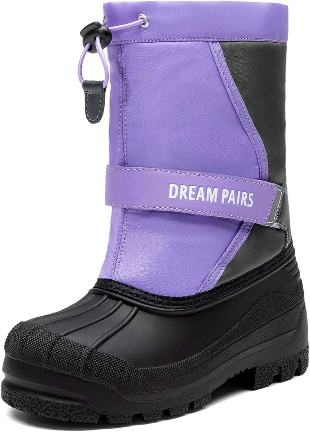 DREAM PAIRS Mid Calf Water-Resistant Winter Snow Boots for Kids