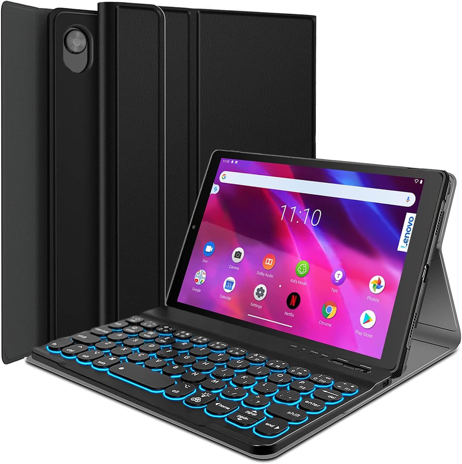 Backlit Keyboard Case for Lenovo Tab M8 HD LTE 2021 - Detachable
