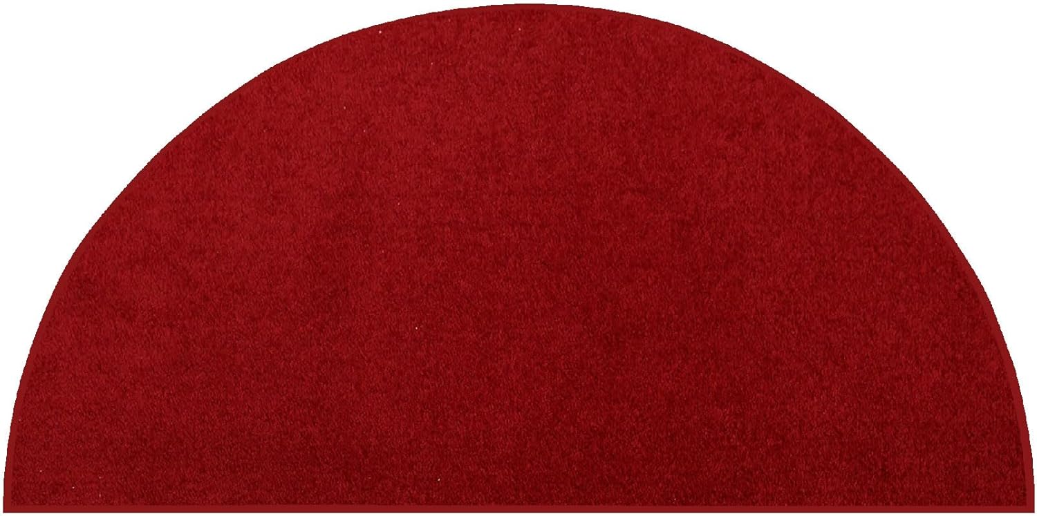 Ambiant Pet Friendly Solid Color Area Rugs Red for Home Decor