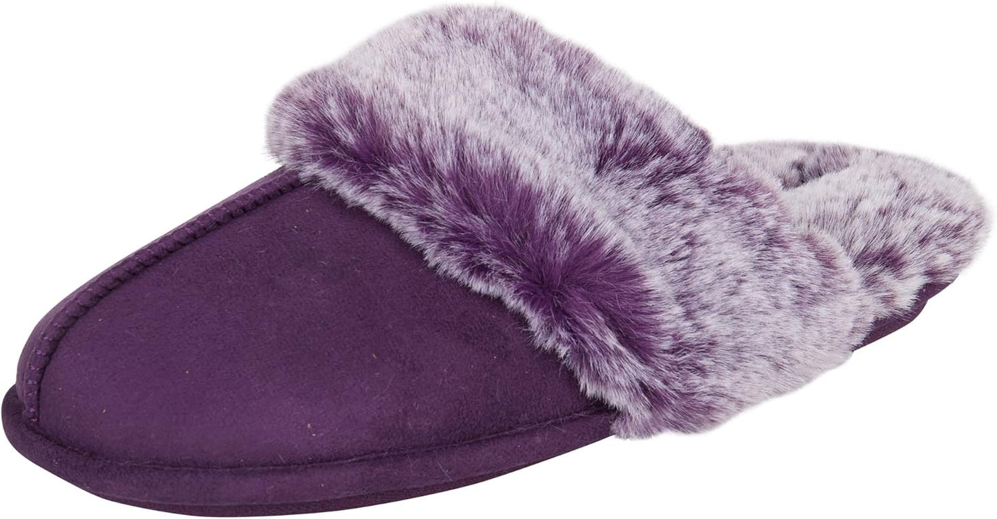 Jessica Simpson Women's Comfy Faux Fur House Slippers