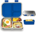 Stainless Steel Bento Box Kids Blue, 3 Compartments - Leak Proof Lunch