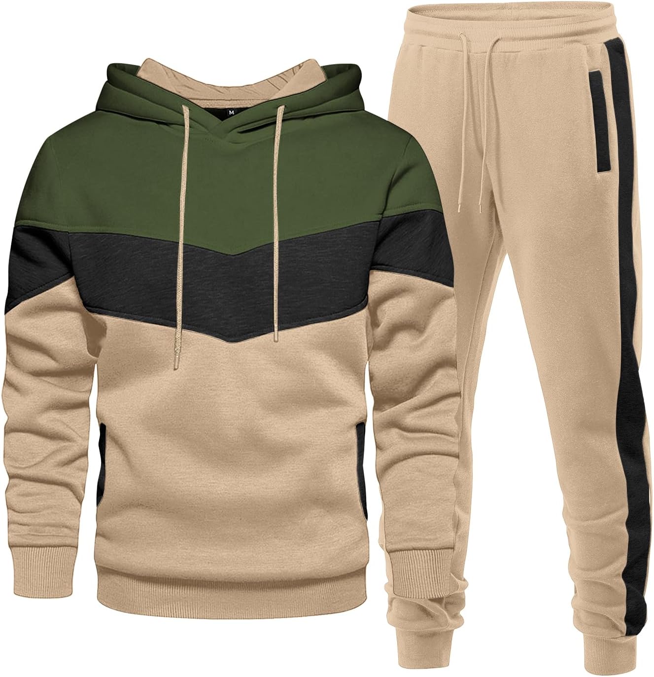 Men's Hoodie Tracksuit 2 Pieces Set for Athletic Comfort