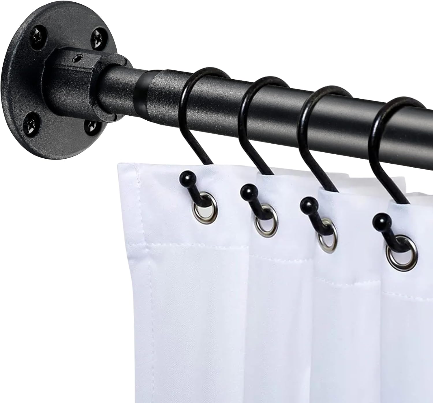 Adjustable Heavy Duty Shower Rod - Extend 29-64 Inches - Multi-Use - SOUMNS