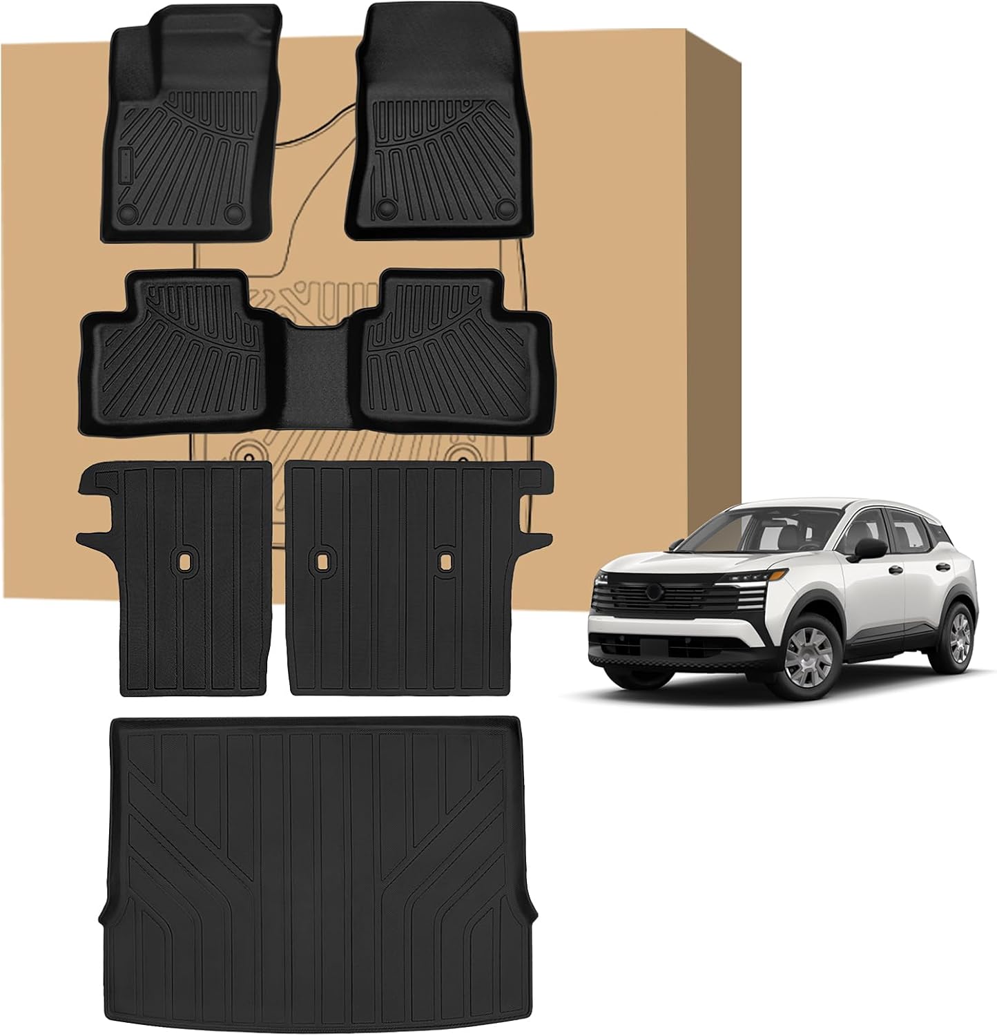 Peleus Floor Mats for Nissan Kicks 2025 2026 - All Weather Fit