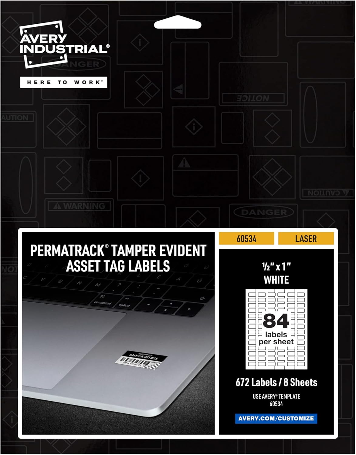 Avery White Asset Tag Labels for Security and Organization Needs