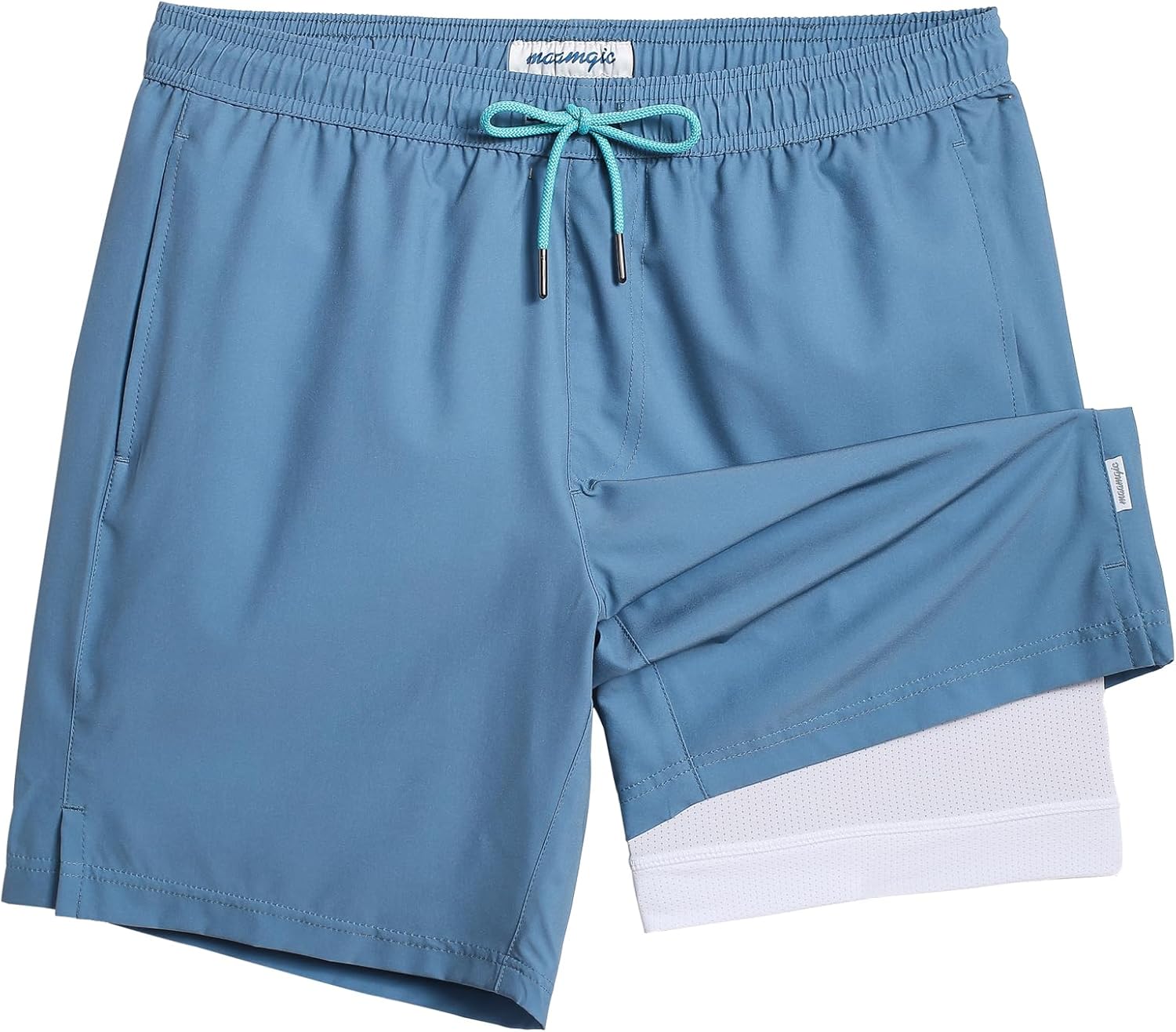 MaaMgic Mens Swim Trunks with Compression Liner for Comfort