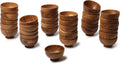 set of 36 Acacia wood small bowls 3.25 x 2 in - Compact condiment cups