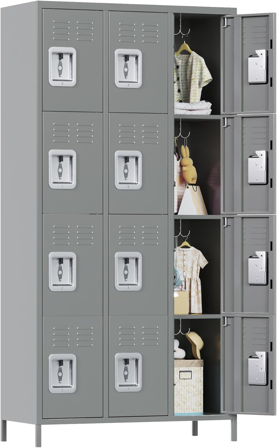 Durable Metal Storage Locker with 12 Doors for Versatile Use