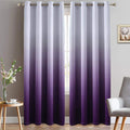 Gradient Ombre Blackout Curtains 52W x 96L Panels - Room Darkening
