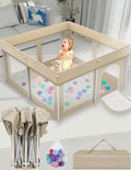 Ultra-Portable Baby Playpen, Instant Setup, Safe Mesh, Beige