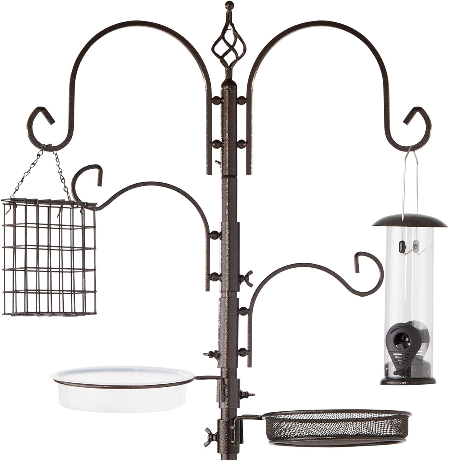 91in Multi-Feeder Kit Stand for Attracting Wild Birds