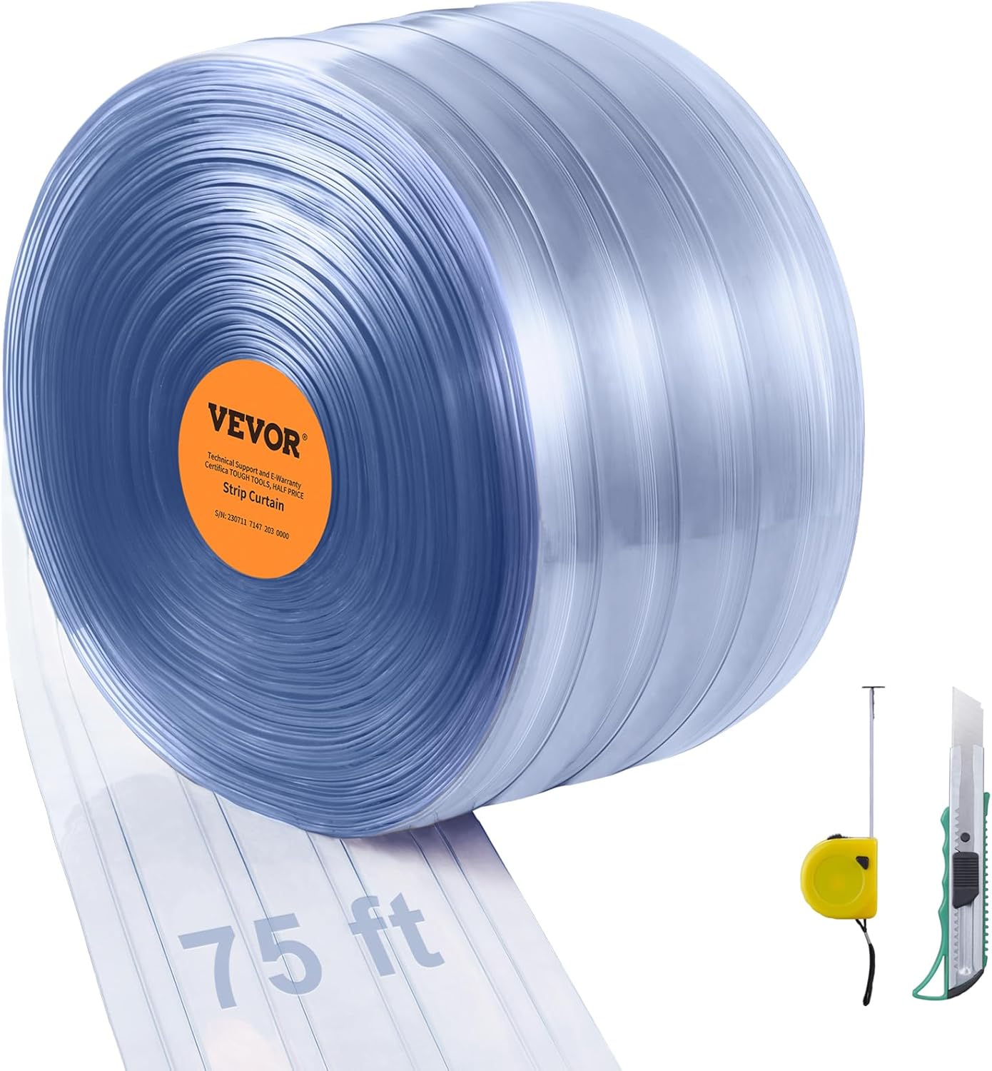 VEVOR Strip Curtain for Doorways - Durable PVC Material