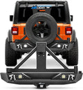 Rear Bumper & Spare Tire Rack with Hitch Receiver - Heavy-Duty