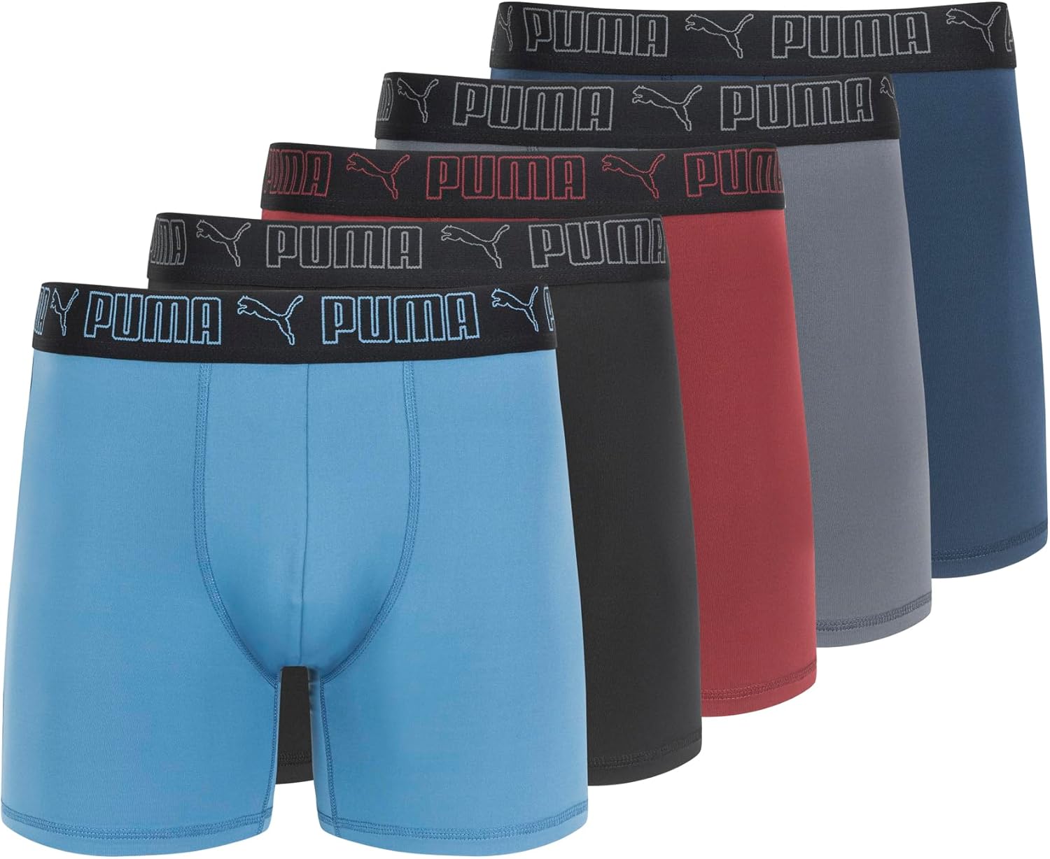 PUMA 5 Pack Performance Boxer Briefs for Ultimate Comfort