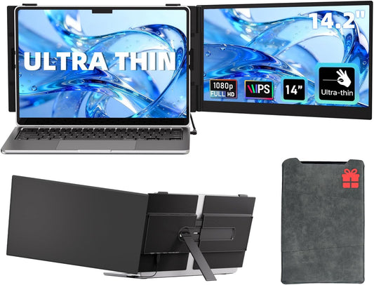 14 Laptop Screen Extender - Ultra Thin 0.17in FHD 1080P Display