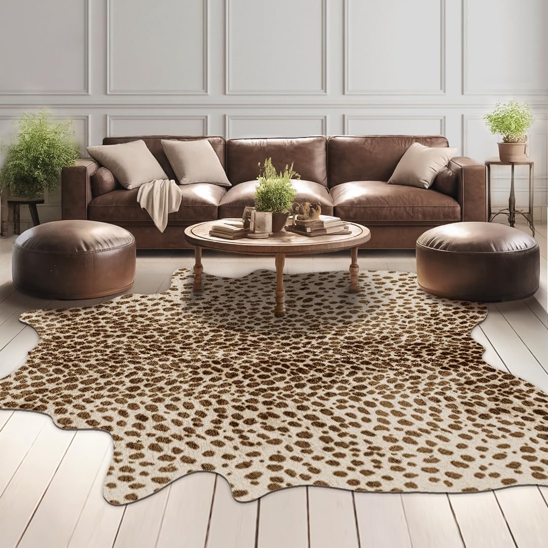 Leopard Rug Cheetah Print Rug for Bedroom Living Room Decor