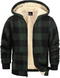 Boys Flannel Jacket Sherpa Lined Hoodie - Warm Outdoor Coat