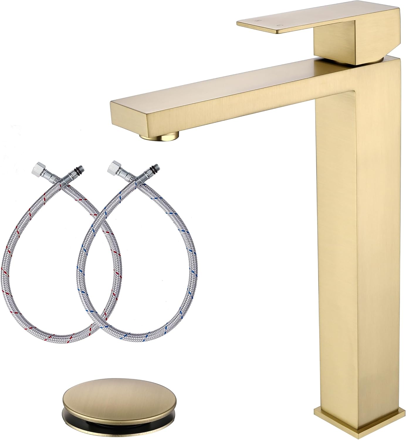 Brushed Gold Vessel Sink Faucet for Elegant Bathroom Design