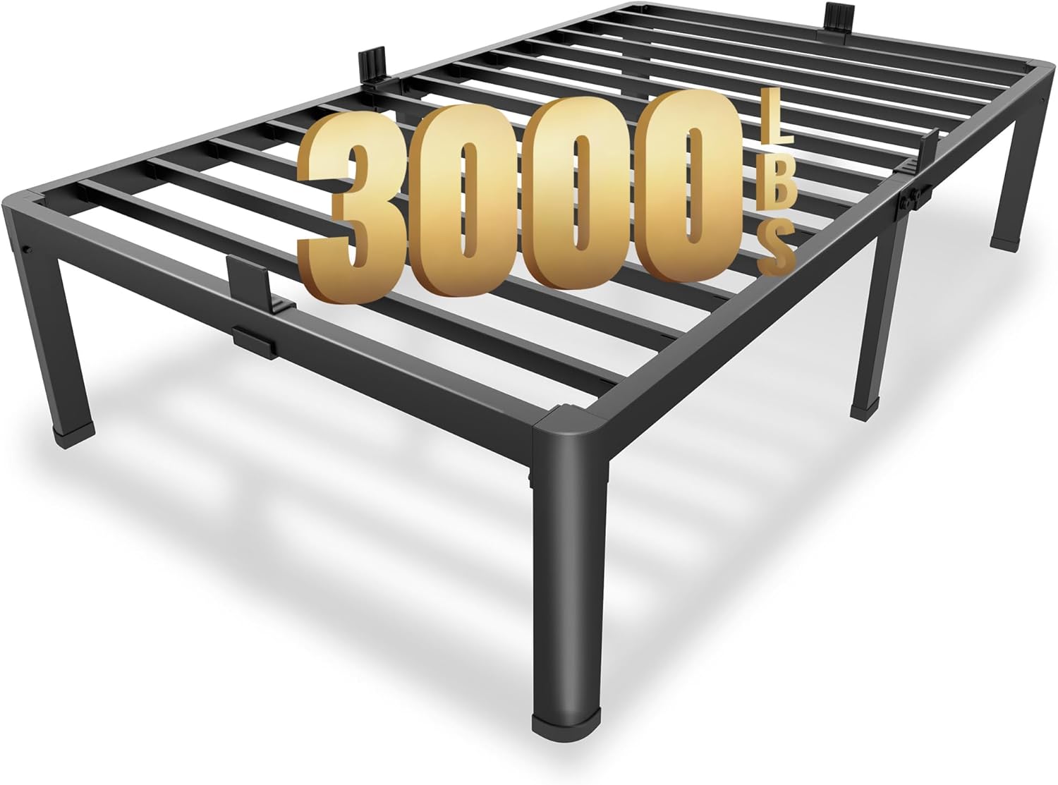 MAF 12 Inch Twin Metal Platform Bed Frame with Heavy Duty Design