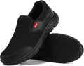 Non Slip Black Work Shoes for Men - Kitchen Slip Resistant Comfort