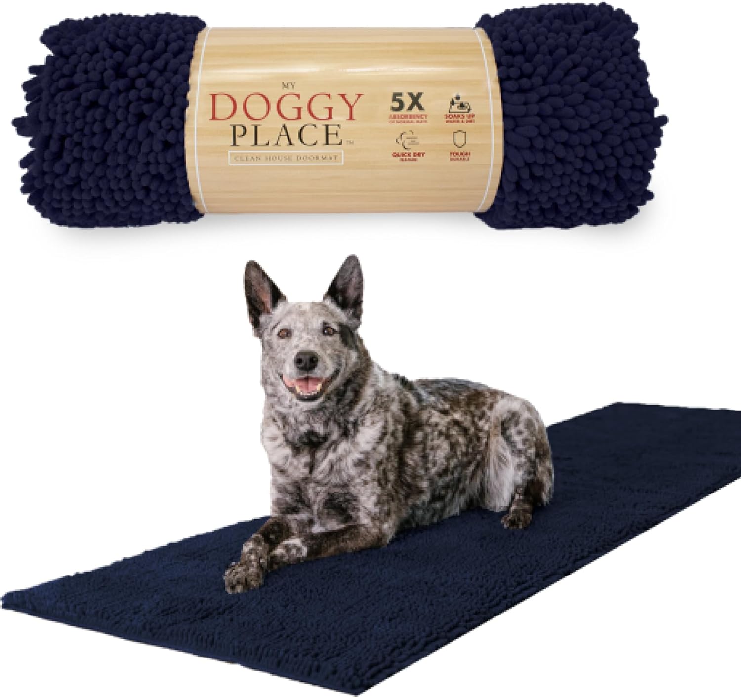 Microfiber Dog Mat for Muddy Paws - Non-Slip and Absorbent