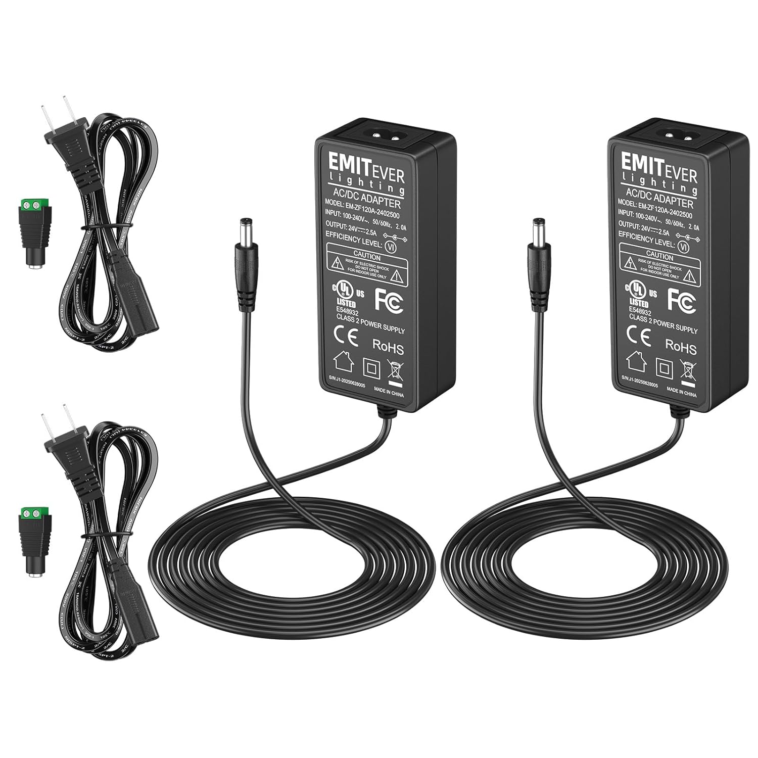 EMITEVER 24V Power Supply 60W for LED Strip Lights and More