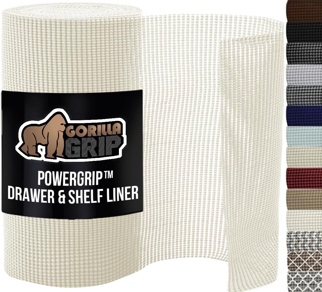 GORILLA GRIP powerGRIP Drawer Shelf Liner for Strong Hold
