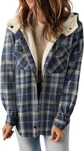 Dokotoo Women's Cozy Plaid Shacket Jacket for Seasonal Fashion