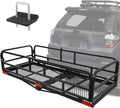 Trailer Hitch Cargo Rack 60 x 24 in Folding Carrier - Extra Storage