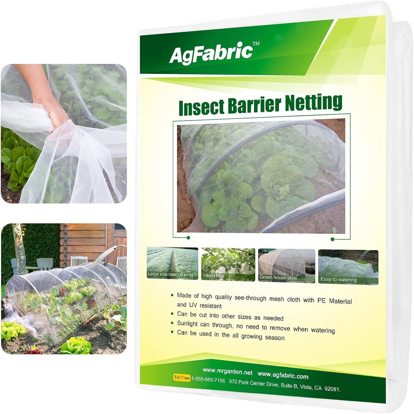 Agfabric Garden Netting Barrier Net for Protecting Plants