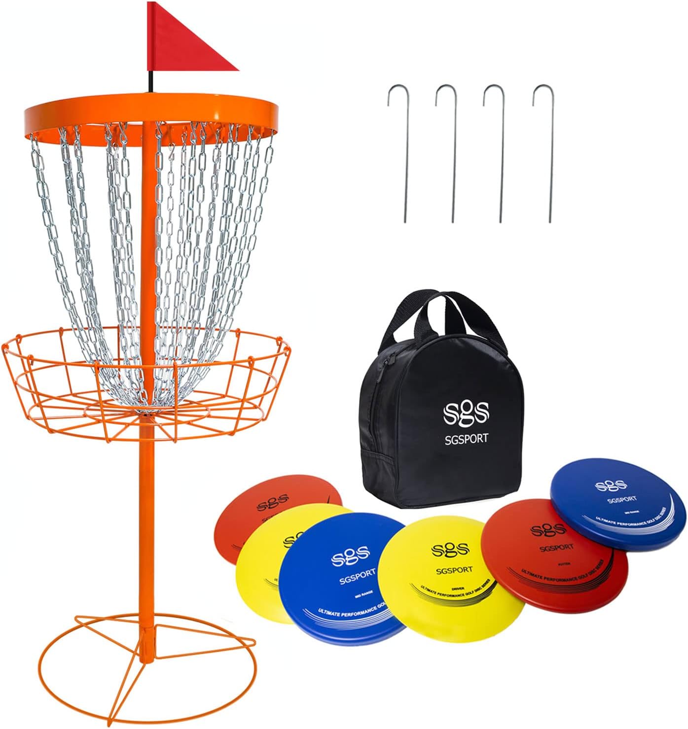 Portable Disc Golf Basket Set | Pro-Quality 24 Chains Target