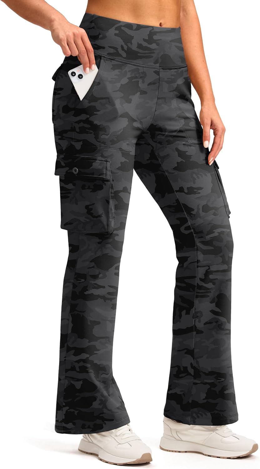 High Waist Yoga Pants with 6 Pockets for Fitness and Travel