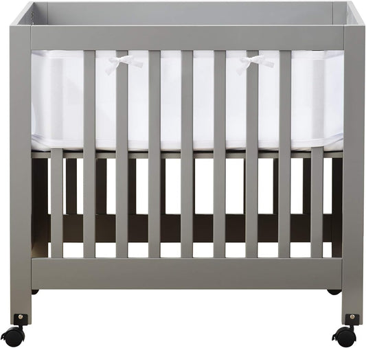 Mini Crib Breathable Mesh Liner for Safe Sleep and Comfort