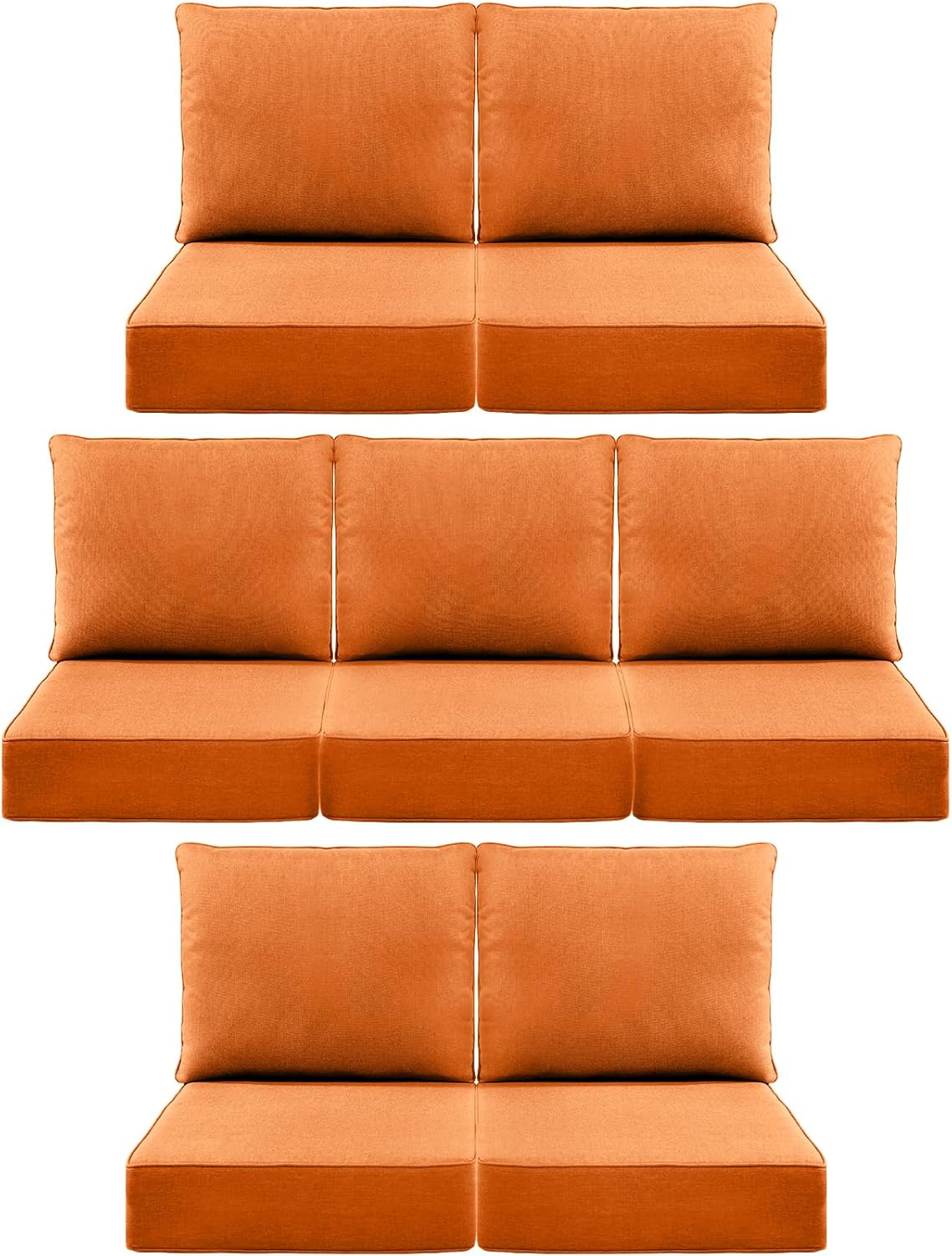 Luxury 6-Inch Outdoor Cushions for Patio Furniture Set of 7