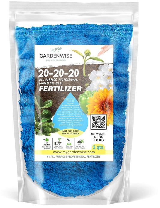 20-20-20 Water-Soluble Fertilizer for Vibrant Indoor & Outdoor Plants