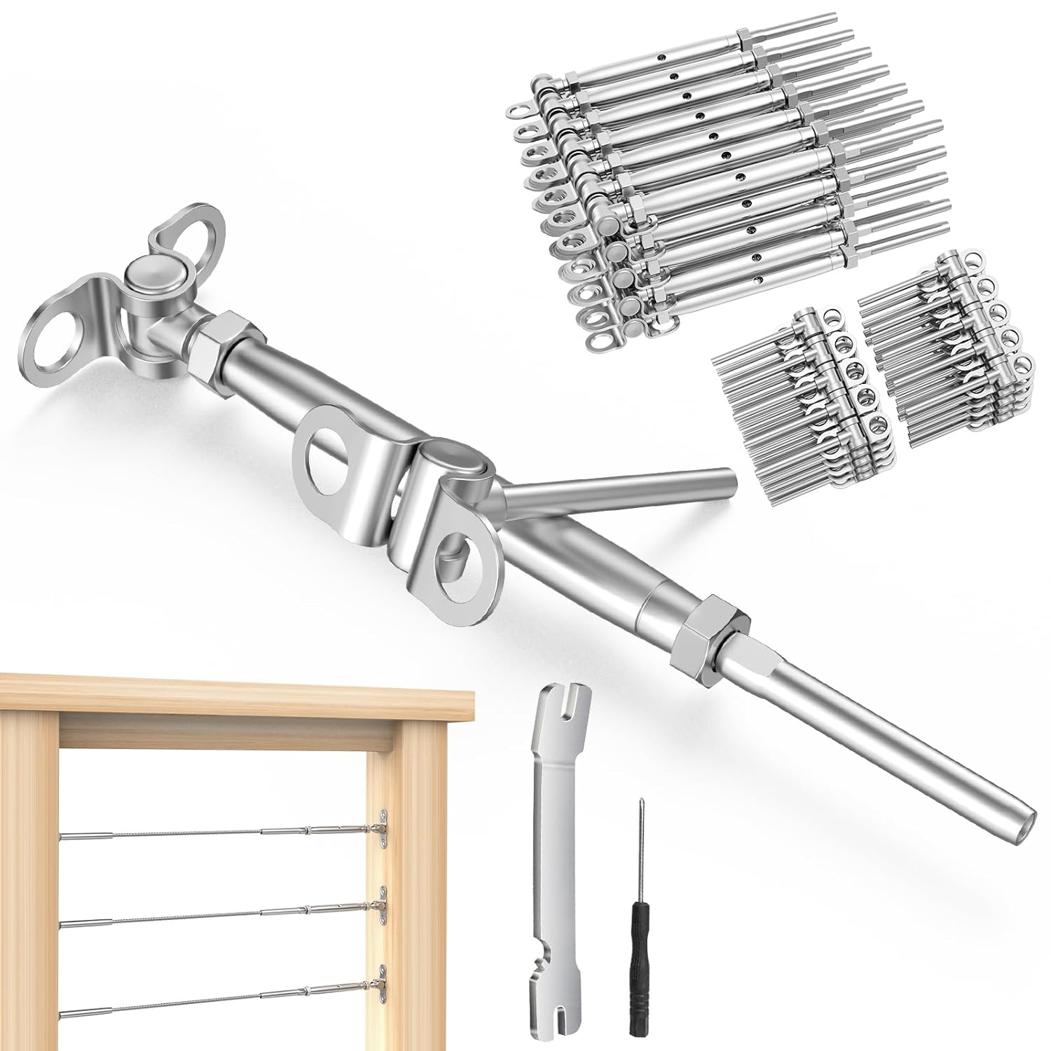 BLIKA 20 Pairs 1/8in Cable Railing Kit for Adjustable Angles