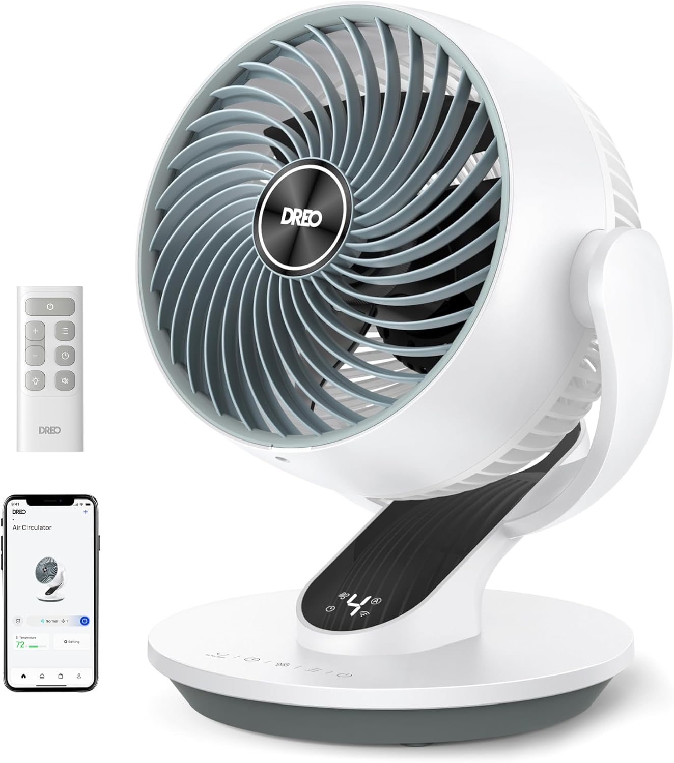 Dreo Smart Fan for Bedroom with Remote and Voice Control