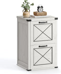 File Cabinet with 2 File Drawers - Rustic White Farmhouse Storage