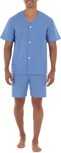 Fruit of the Loom mens Broadcloth Short Sleeve Pajama Set