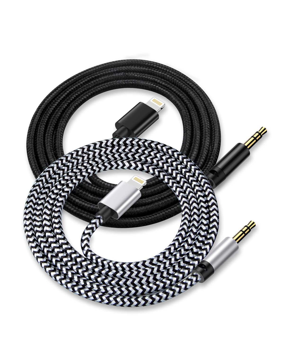 Haoano 2Pack Lightning to Aux Cables for iPhone - Seamless Audio Connectivity
