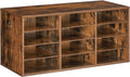 Countertop Mail Sorter Organizer with 12 Compartments - Rustic Brown